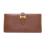 Hermes Bearn Classic Gold Wallet Epsom