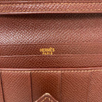 Hermes Bearn Classic Gold Wallet Epsom — view 6