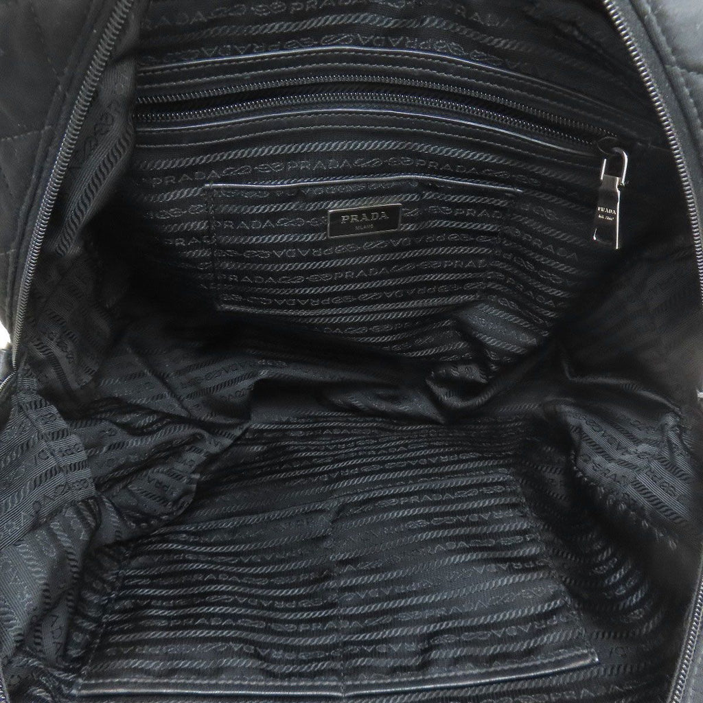 Prada Quilted 2-Way Handbag Cotton Canvas — view 5