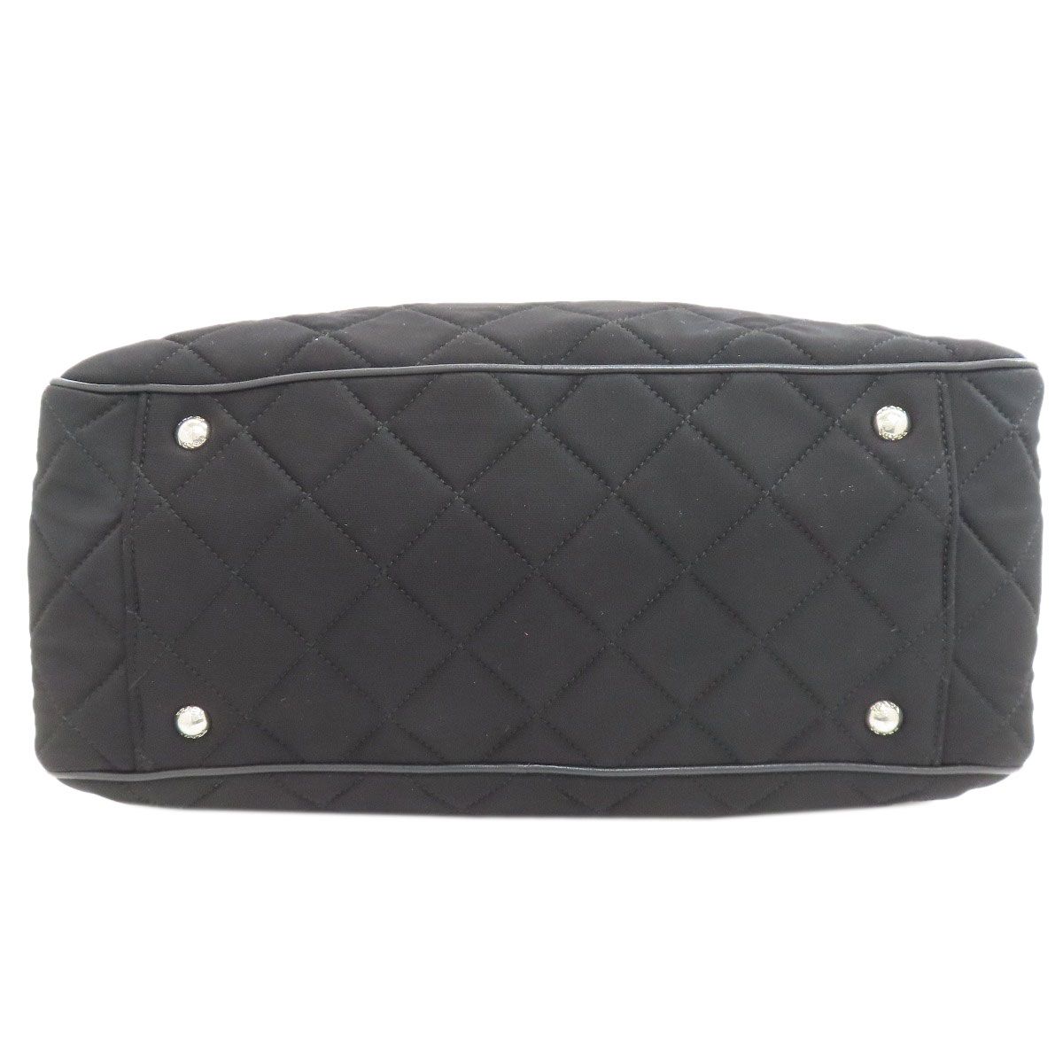 Prada Quilted 2-Way Handbag Cotton Canvas — view 4