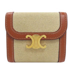 Celine Small Flap Wallet Trio Bifold Canvas Leather