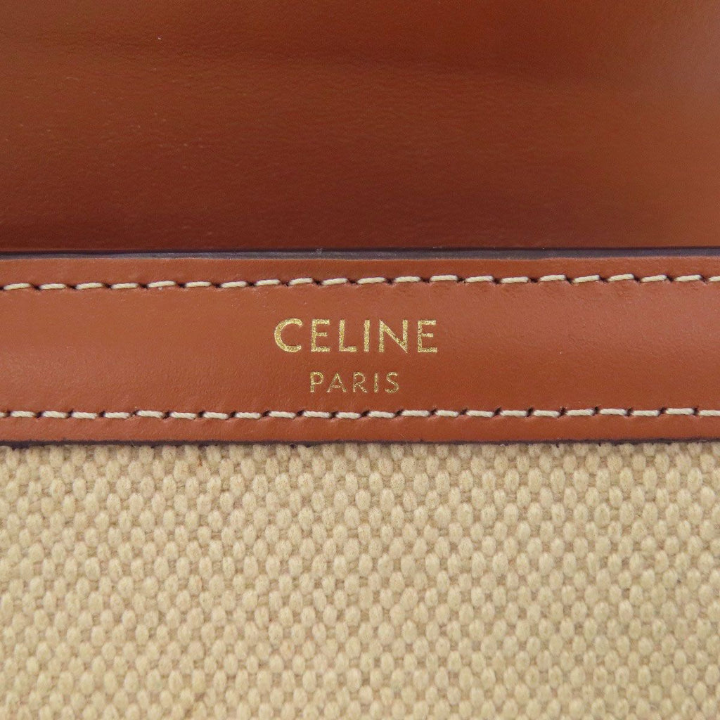 Celine Small Flap Wallet Trio Bifold Canvas Leather — view 8