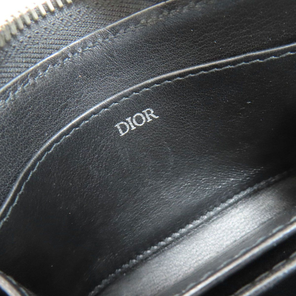 Dior White Oblique Jacquard Card Case Canvas — view 8