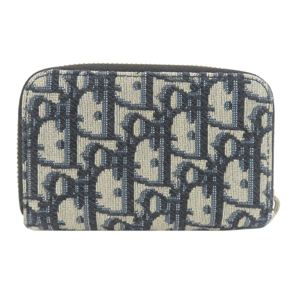 Dior White Oblique Jacquard Card Case Canvas — view 2