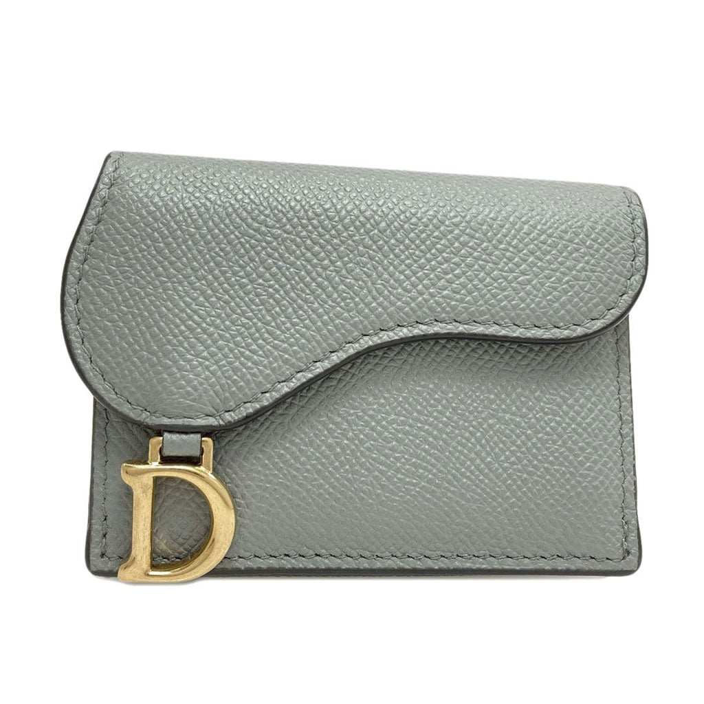 Dior Saddle Lotus Bifold Wallet Leather