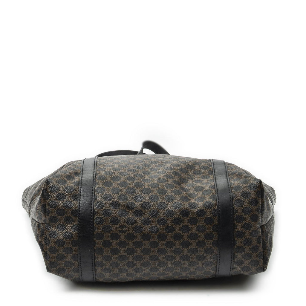 Celine Vintage Shopping Tote Black Macadam Canvas — view 6