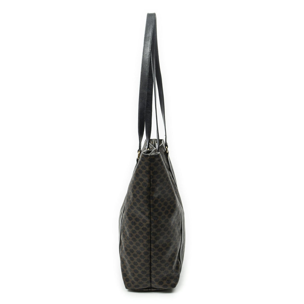 Celine Vintage Shopping Tote Black Macadam Canvas — view 4