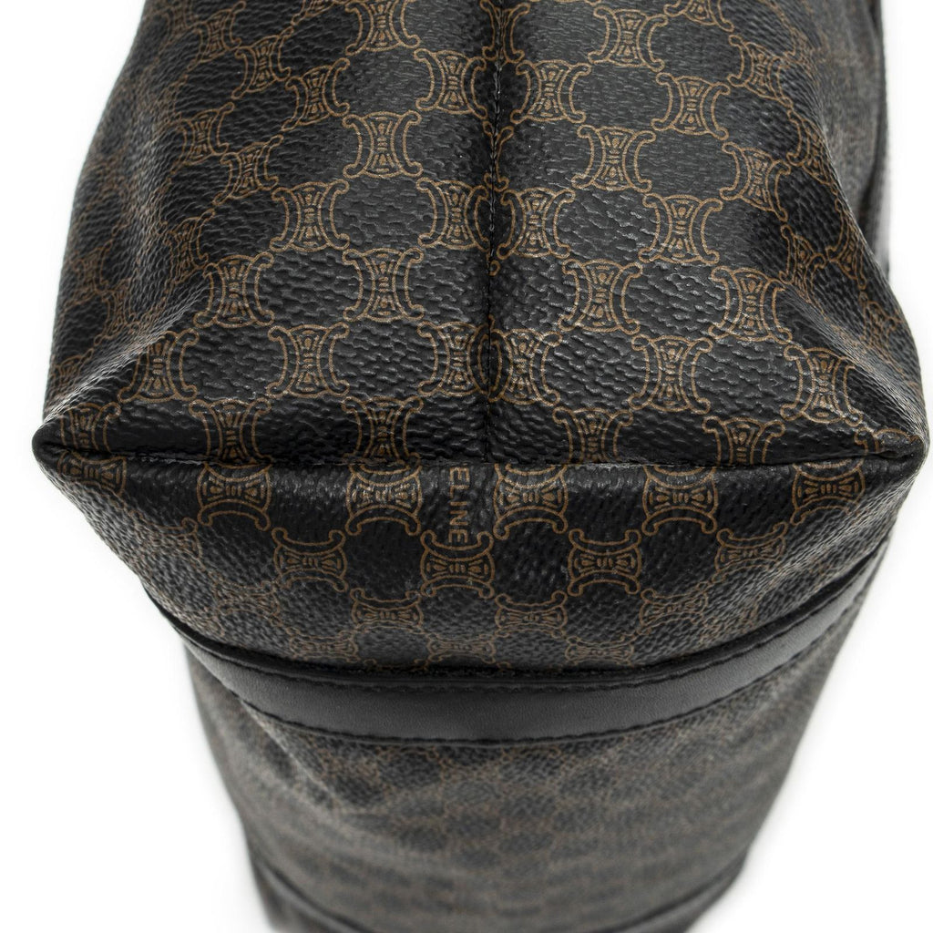 Celine Vintage Shopping Tote Black Macadam Canvas — view 8
