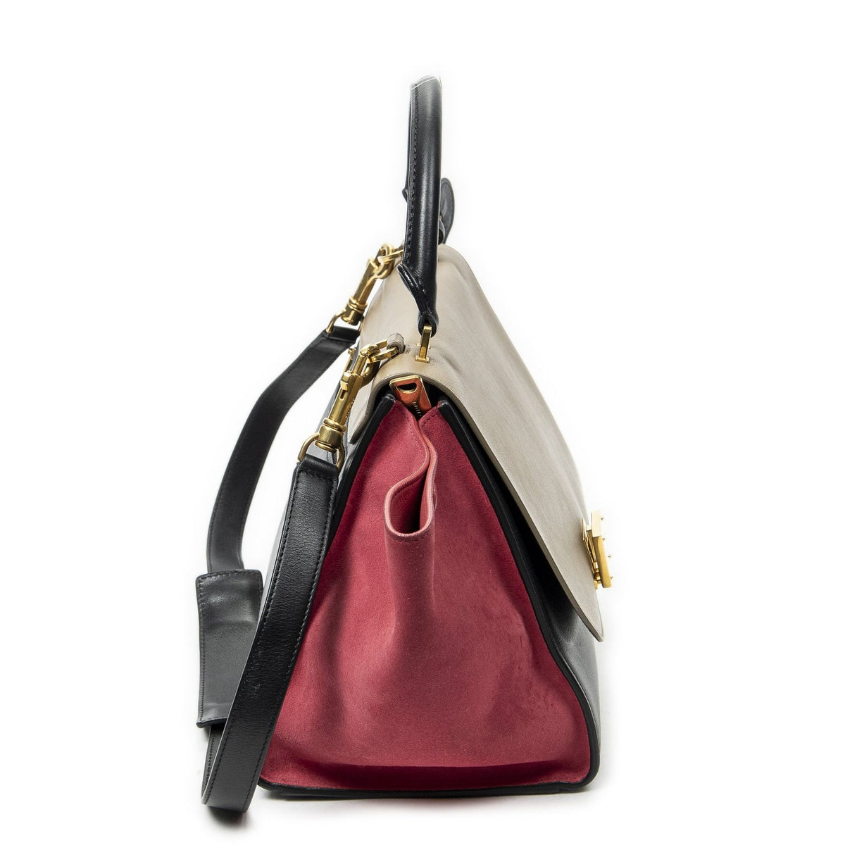 Celine Black Pink calfskin Leather Messenger — view 4