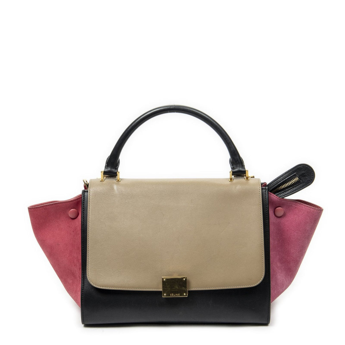 Celine Black Pink calfskin Leather Messenger