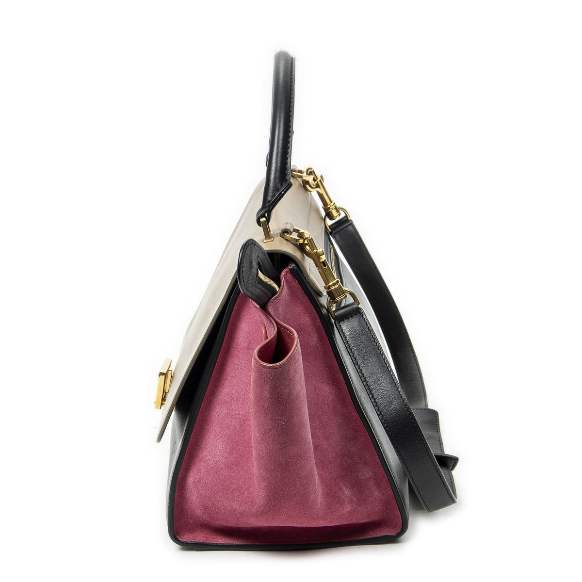 Celine Black Pink calfskin Leather Messenger — view 3