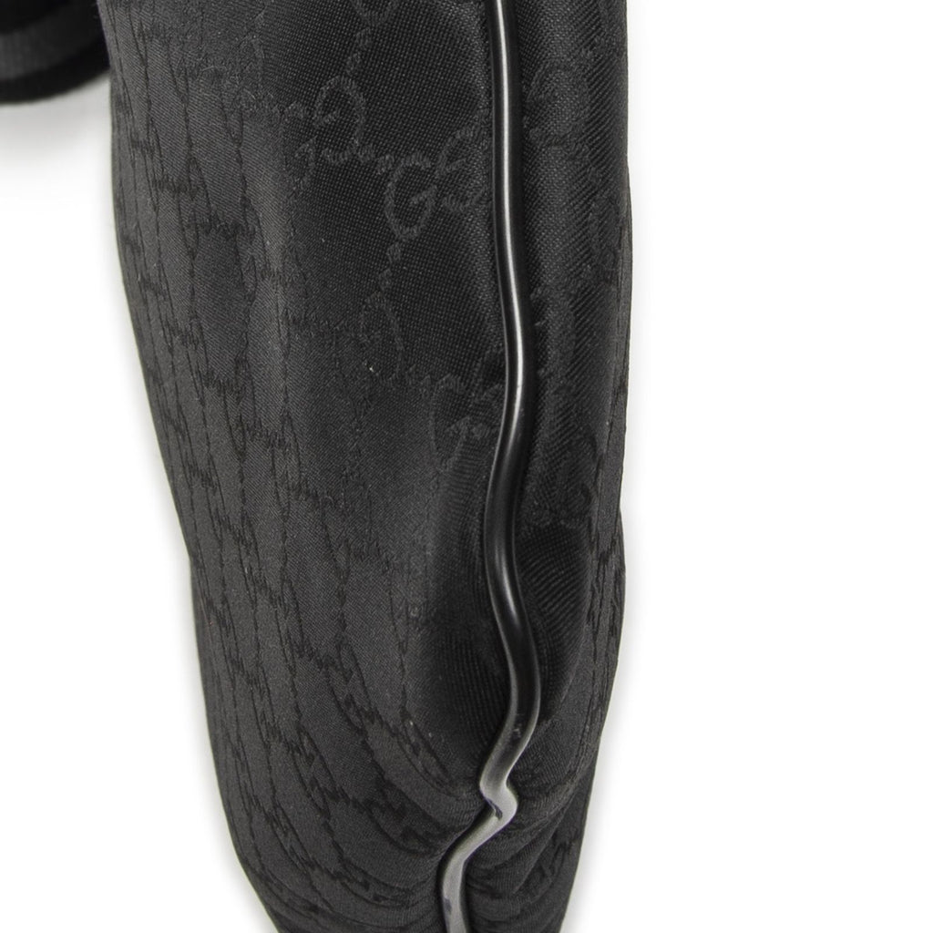 Gucci Small Front Zip Messenger Black GG Nylon Canvas — view 7