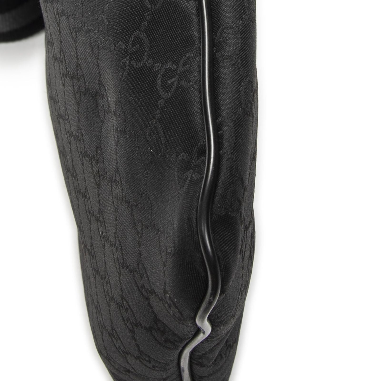 Gucci Small Front Zip Messenger Black GG Nylon Canvas — view 7