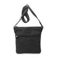 Gucci Small Front Zip Messenger Black GG Nylon Canvas
