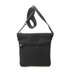 Gucci Small Front Zip Messenger Black GG Nylon Canvas