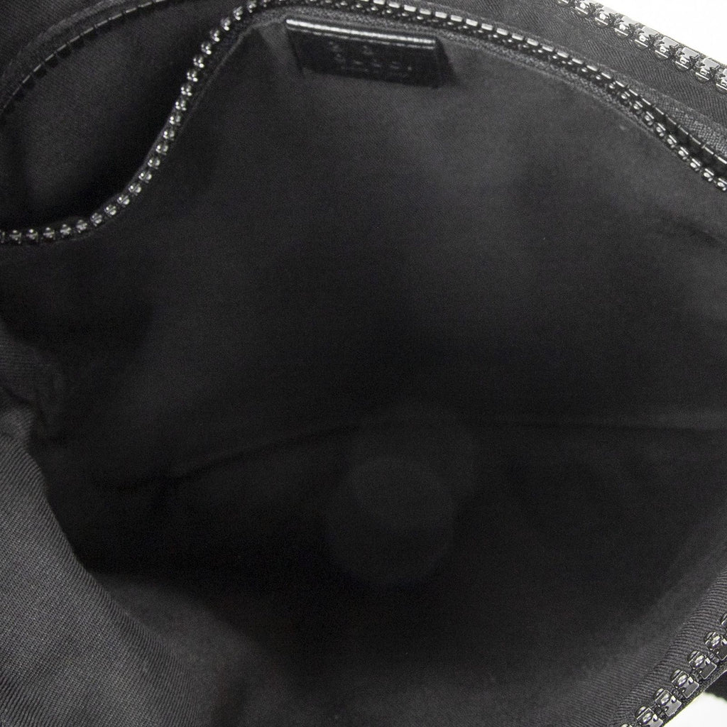 Gucci Small Front Zip Messenger Black GG Nylon Canvas — view 9