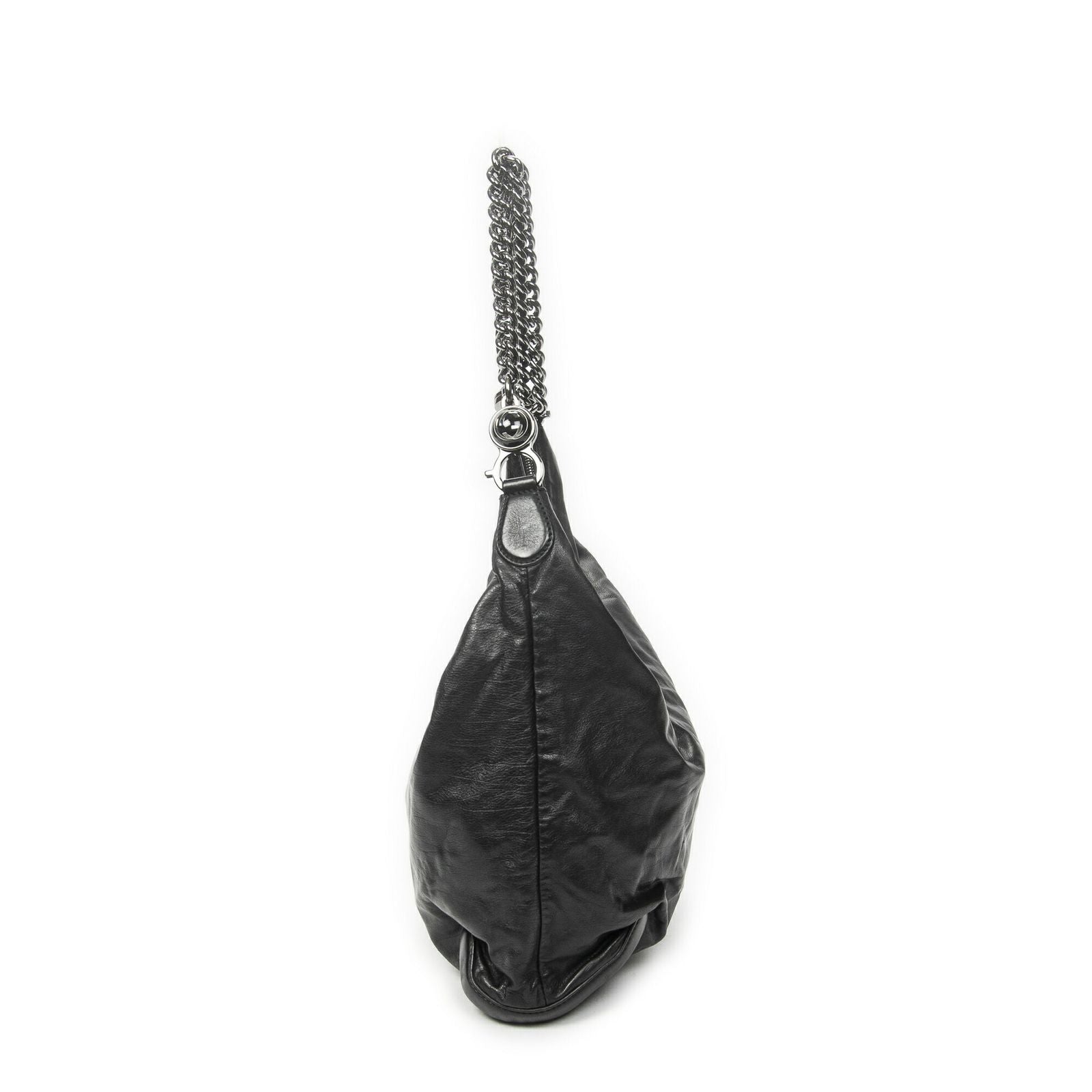 Gucci Medium Galaxy Chain Hobo Black Lambskin Leather — view 4