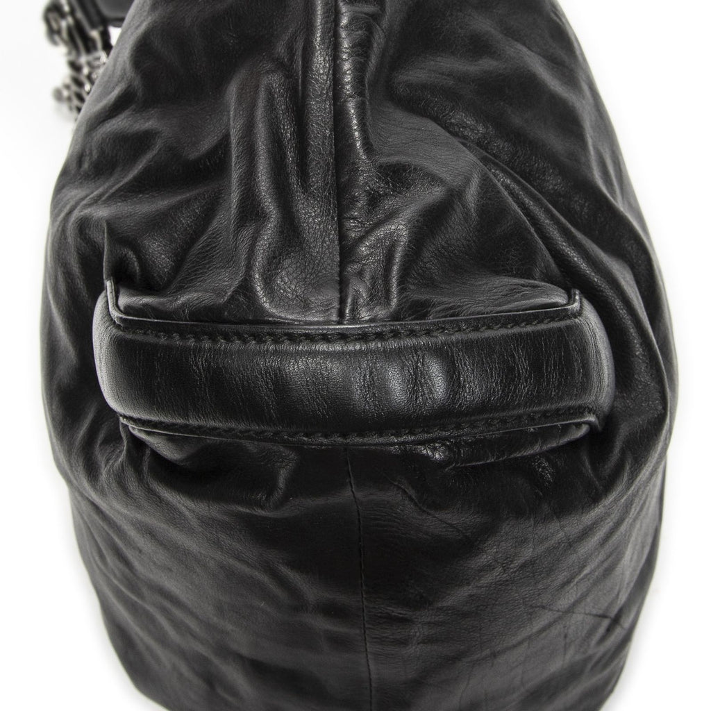 Gucci Medium Galaxy Chain Hobo Black Lambskin Leather — view 7