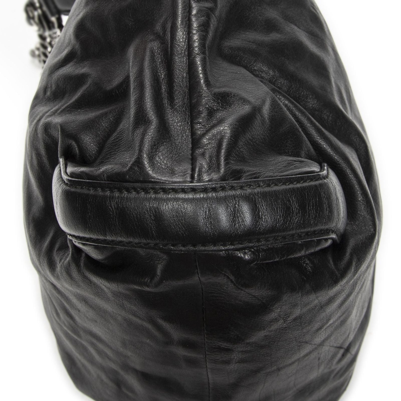 Gucci Medium Galaxy Chain Hobo Black Lambskin Leather — view 7