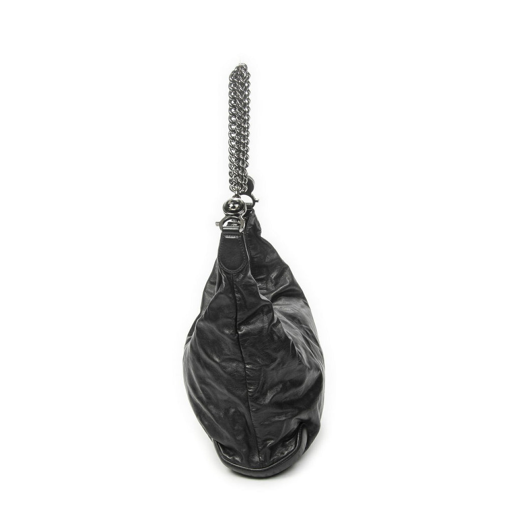 Gucci Medium Galaxy Chain Hobo Black Lambskin Leather — view 3