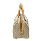 Celine Mini Boston Beige Macadam Canvas Shoulder — view 4