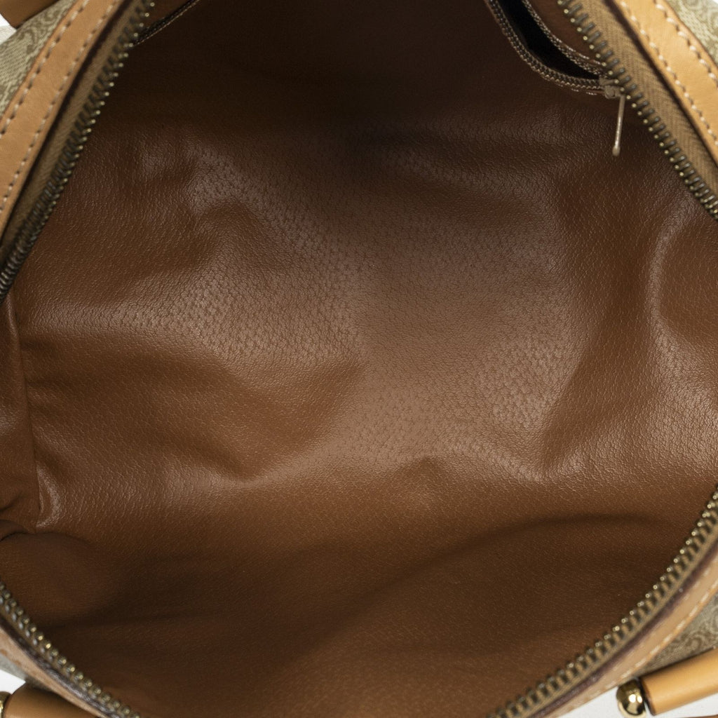 Celine Mini Boston Beige Macadam Canvas Shoulder — view 9