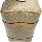 Celine Mini Boston Beige Macadam Canvas Shoulder — view 8