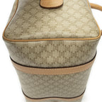 Celine Mini Boston Beige Macadam Canvas Shoulder — view 7