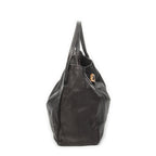 Gucci Large Bamboo Hip Tote Brown Matelasse Deerskin — view 4