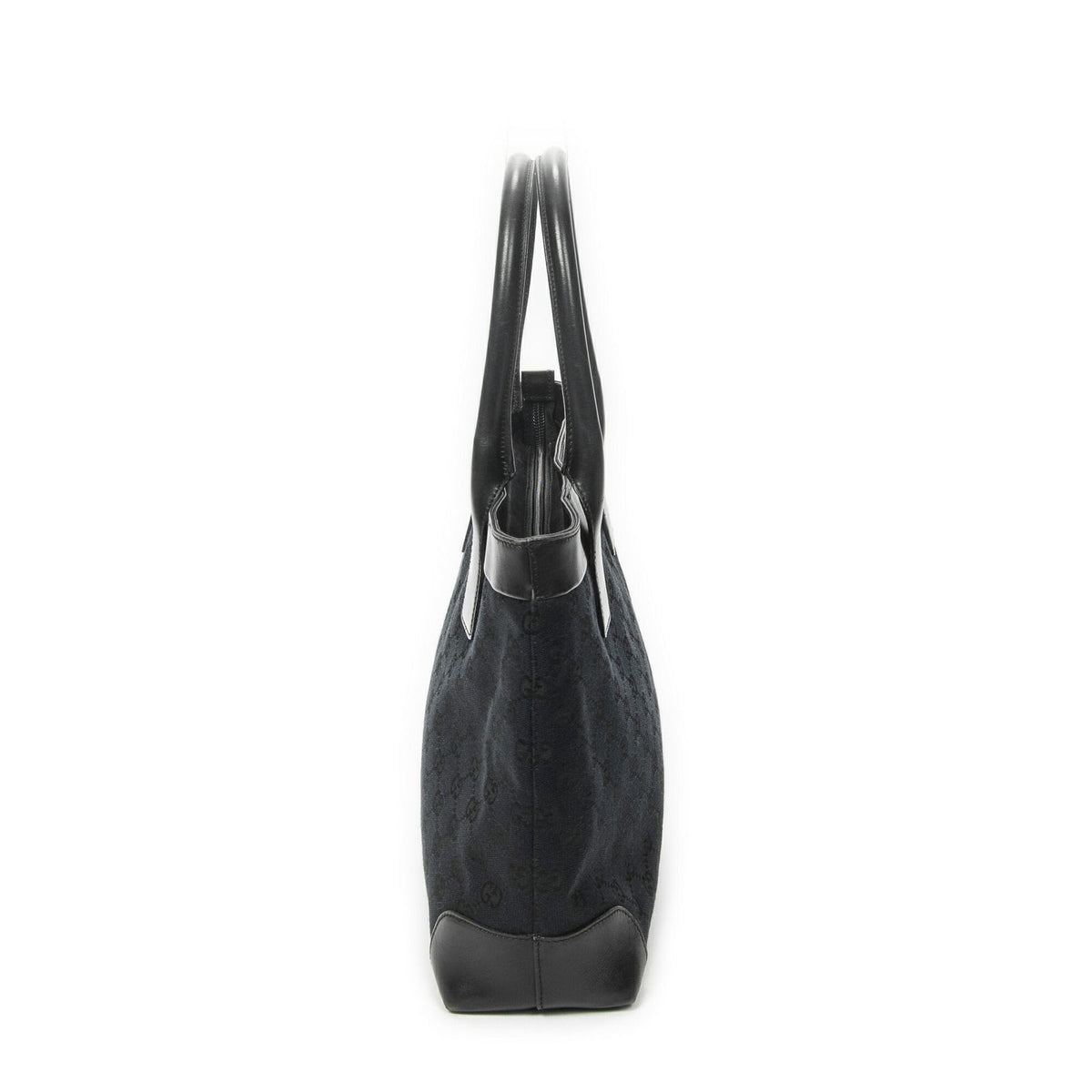 Gucci Zip Shopping Tote Black GG Canvas — view 3
