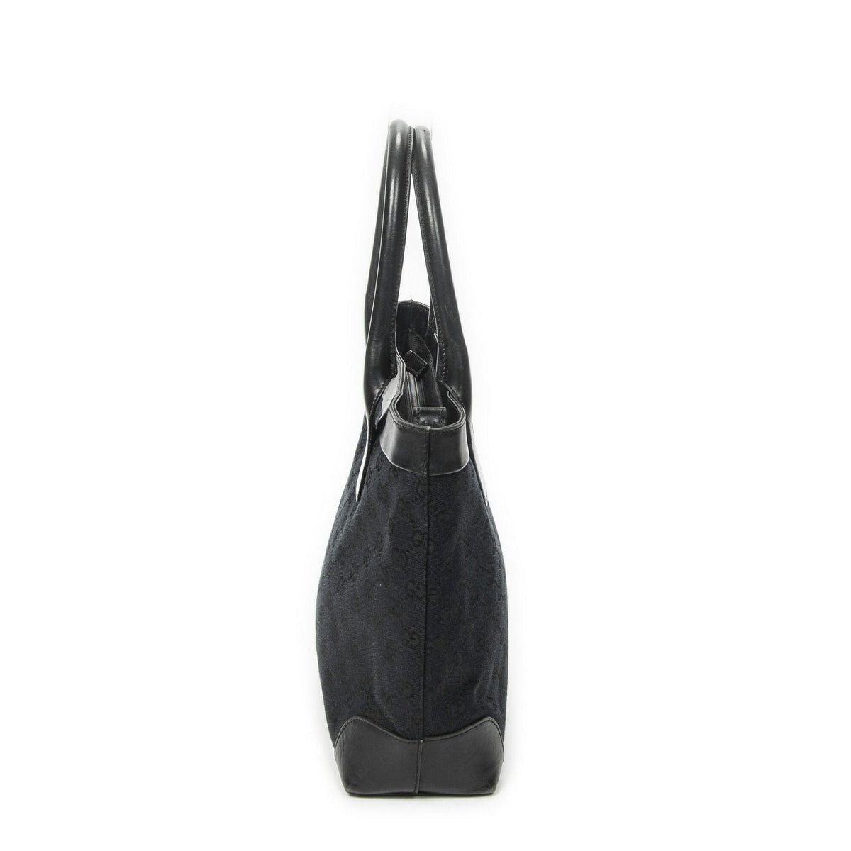 Gucci Zip Shopping Tote Black GG Canvas — view 4