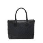 Gucci Zip Shopping Tote Black GG Canvas — view 5