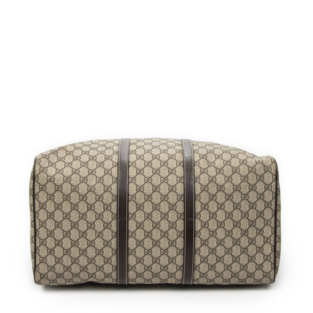 Gucci Medium Duffle Boston Beige Brown Supreme Canvas — view 6