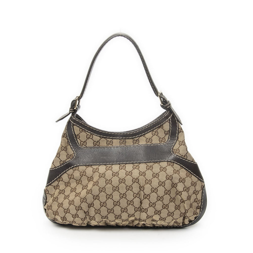 Gucci GG Queen Bow Hobo Beige Brown Canvas — view 5