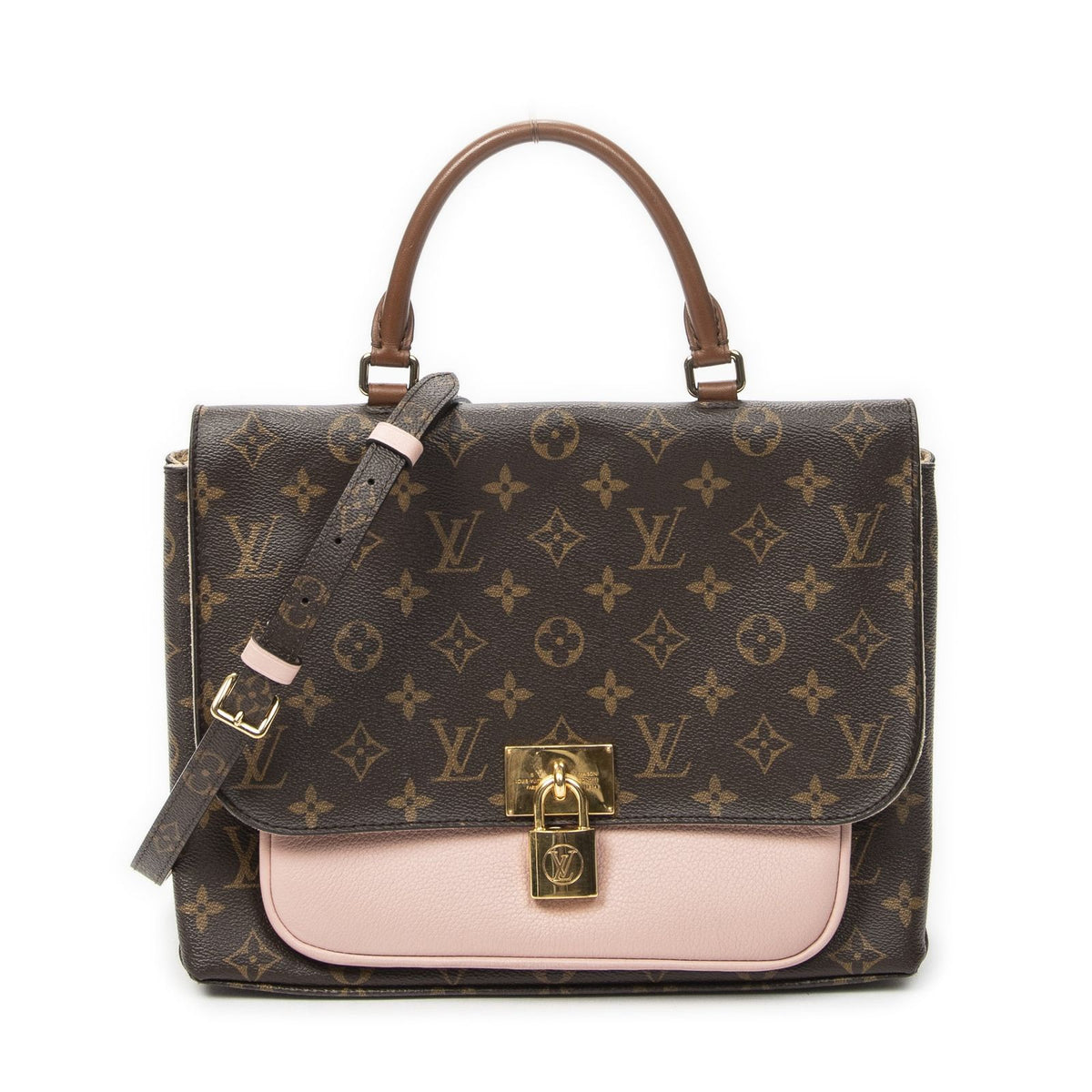 Louis Vuitton Marignan Pink Brown Monogram Canvas Messenger