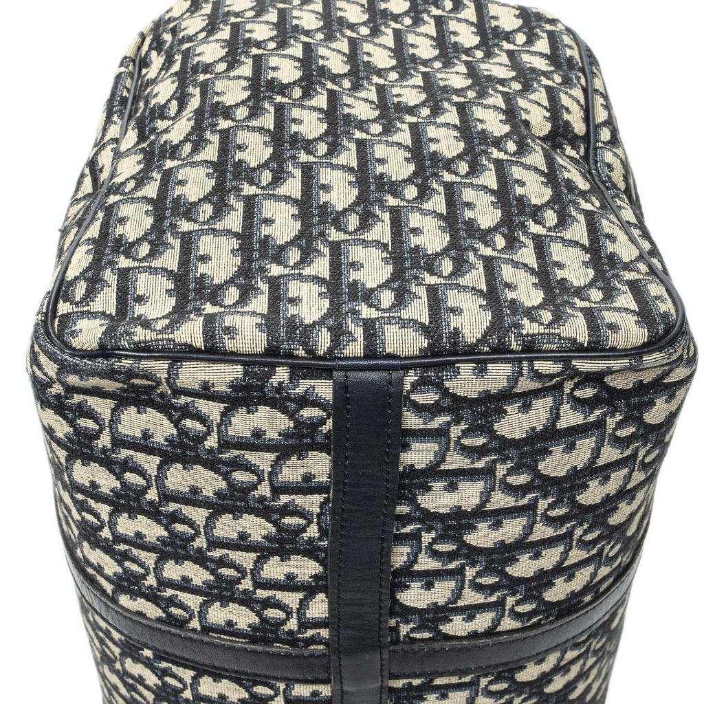 Dior Vintage Boston Navy Beige Trotter Pattern Canvas Shoulder — view 7