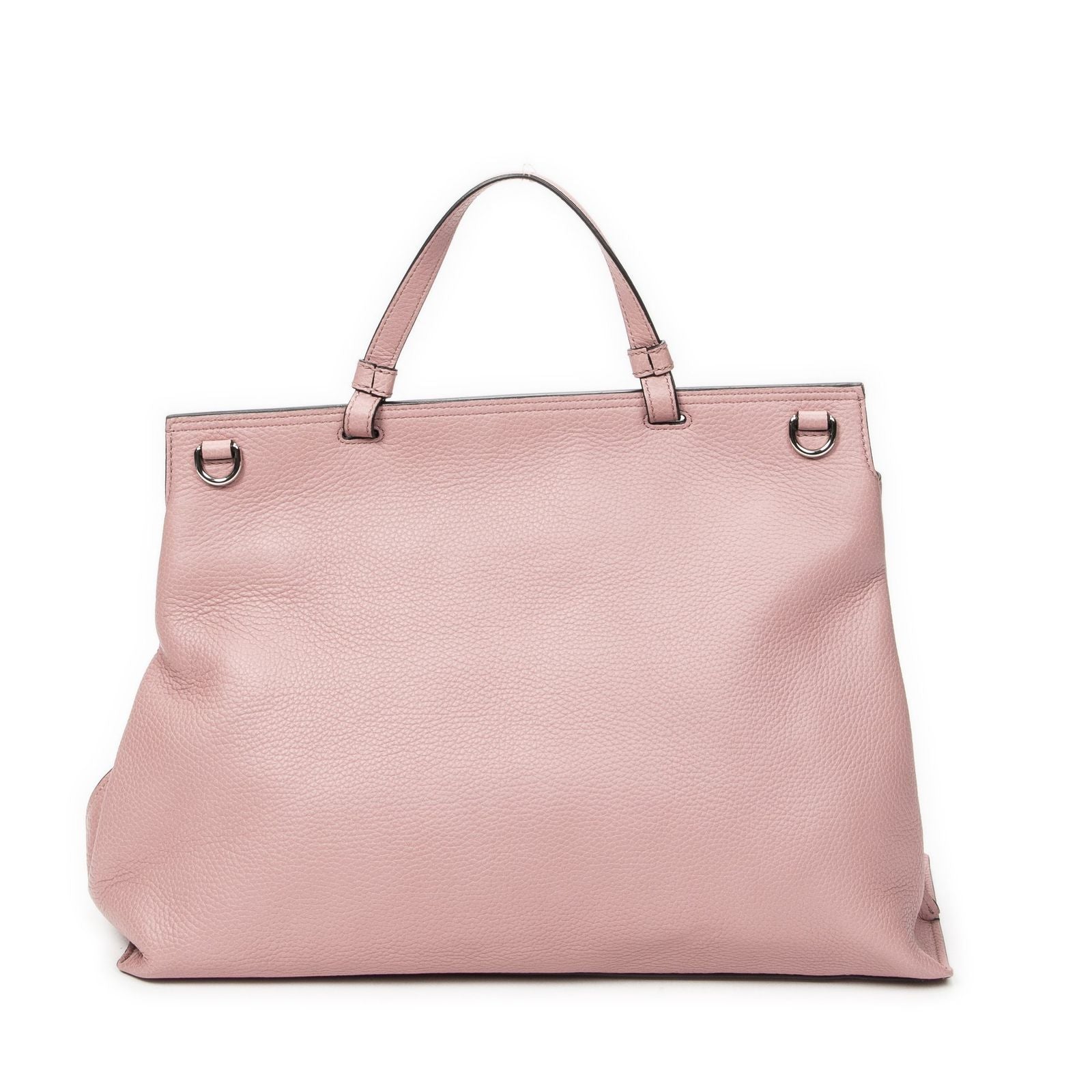 Gucci Large Daily Top Handle Pink Gray Calfskin Leather — view 5