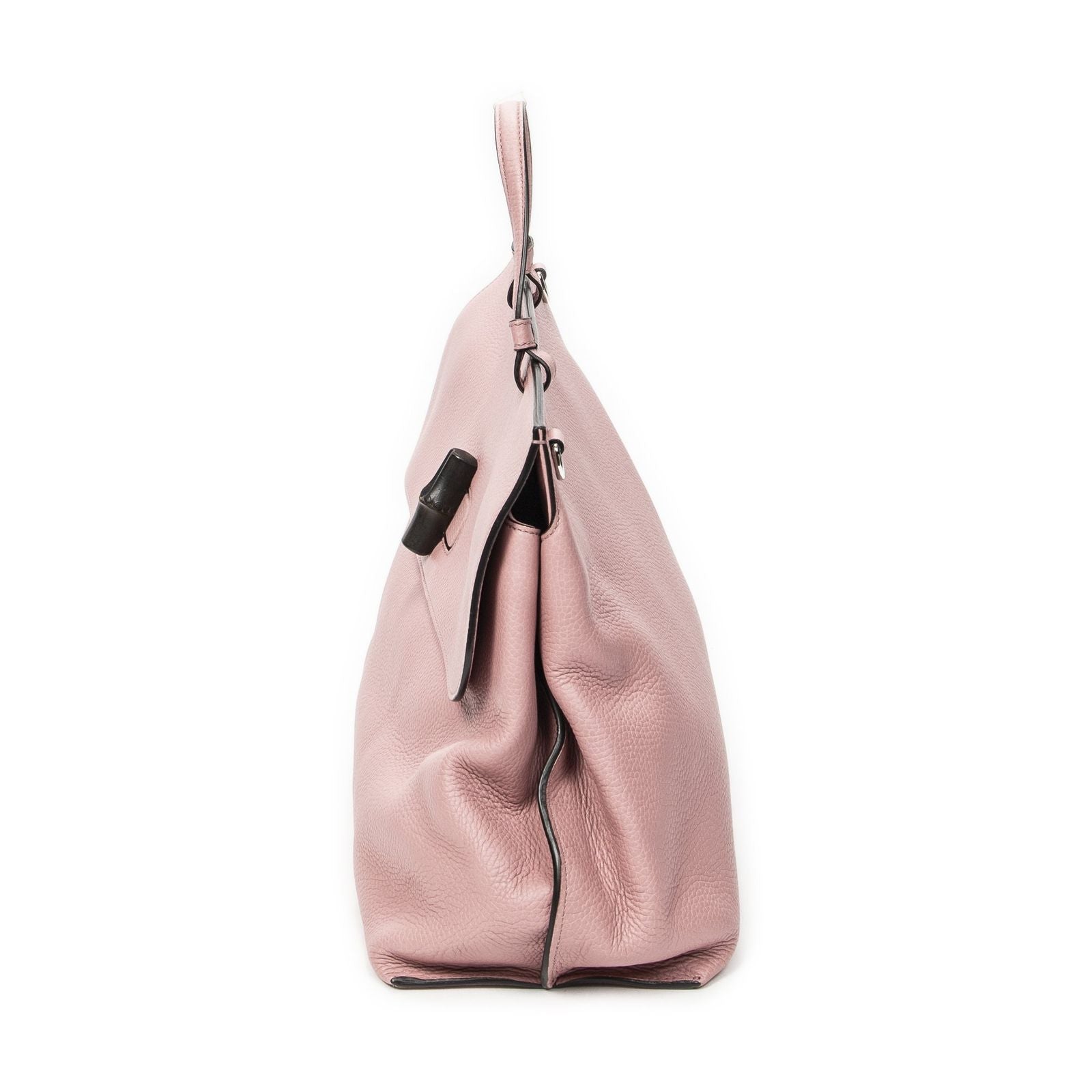 Gucci Large Daily Top Handle Pink Gray Calfskin Leather — view 3