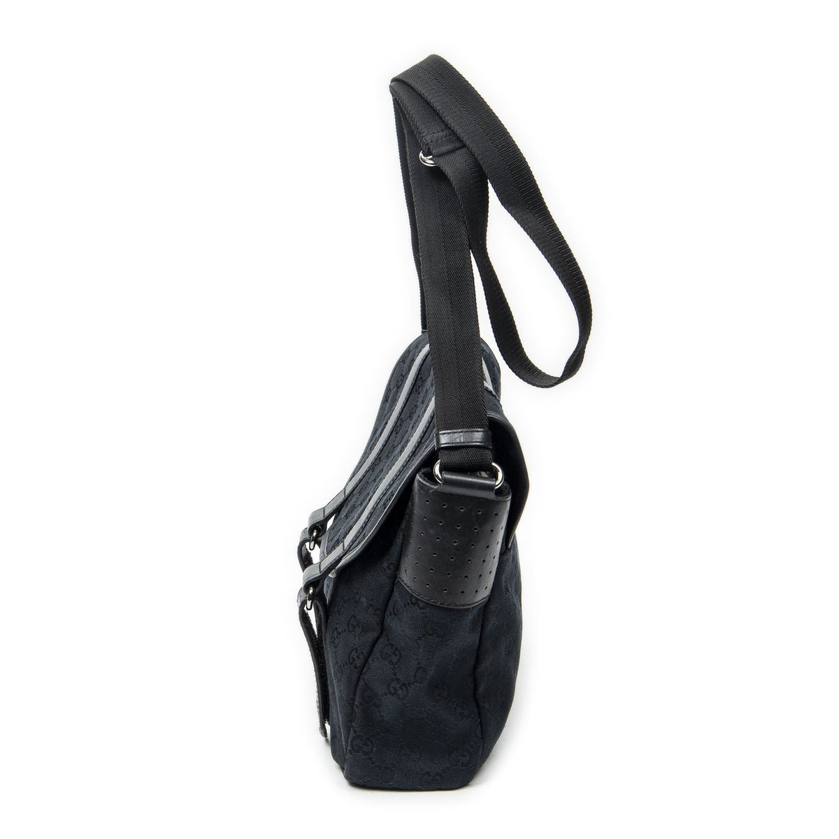 Gucci Flap Messenger Black GG Canvas — view 3