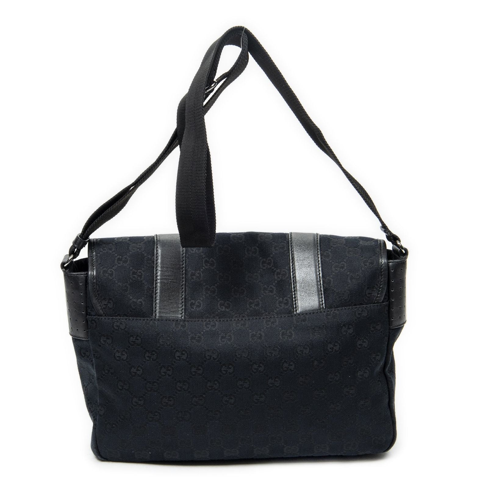 Gucci Flap Messenger Black GG Canvas — view 5
