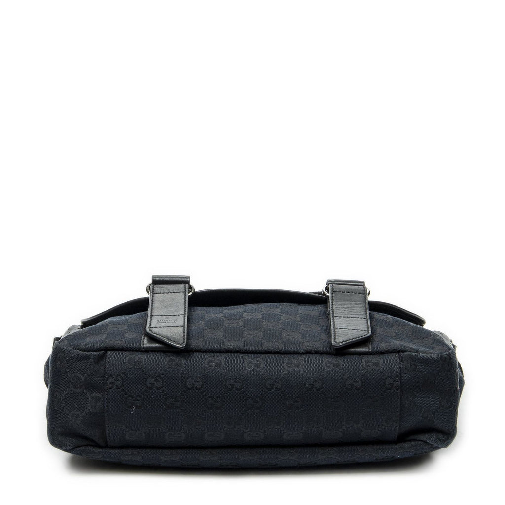 Gucci Flap Messenger Black GG Canvas — view 6