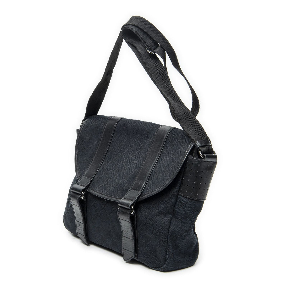 Gucci Flap Messenger Black GG Canvas — view 2