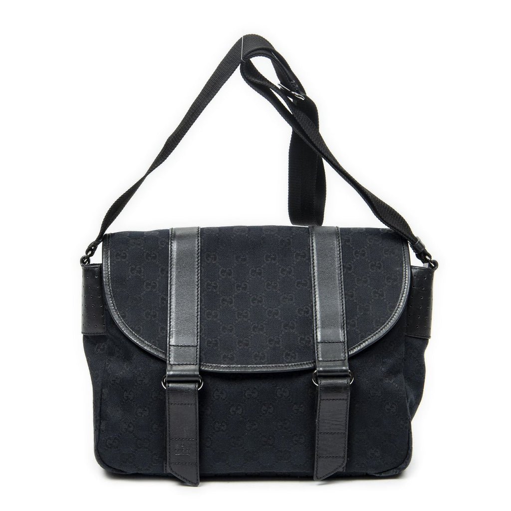 Gucci Flap Messenger Black GG Canvas