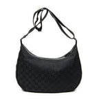 Gucci Round Zip Messenger Black GG Canvas — view 5