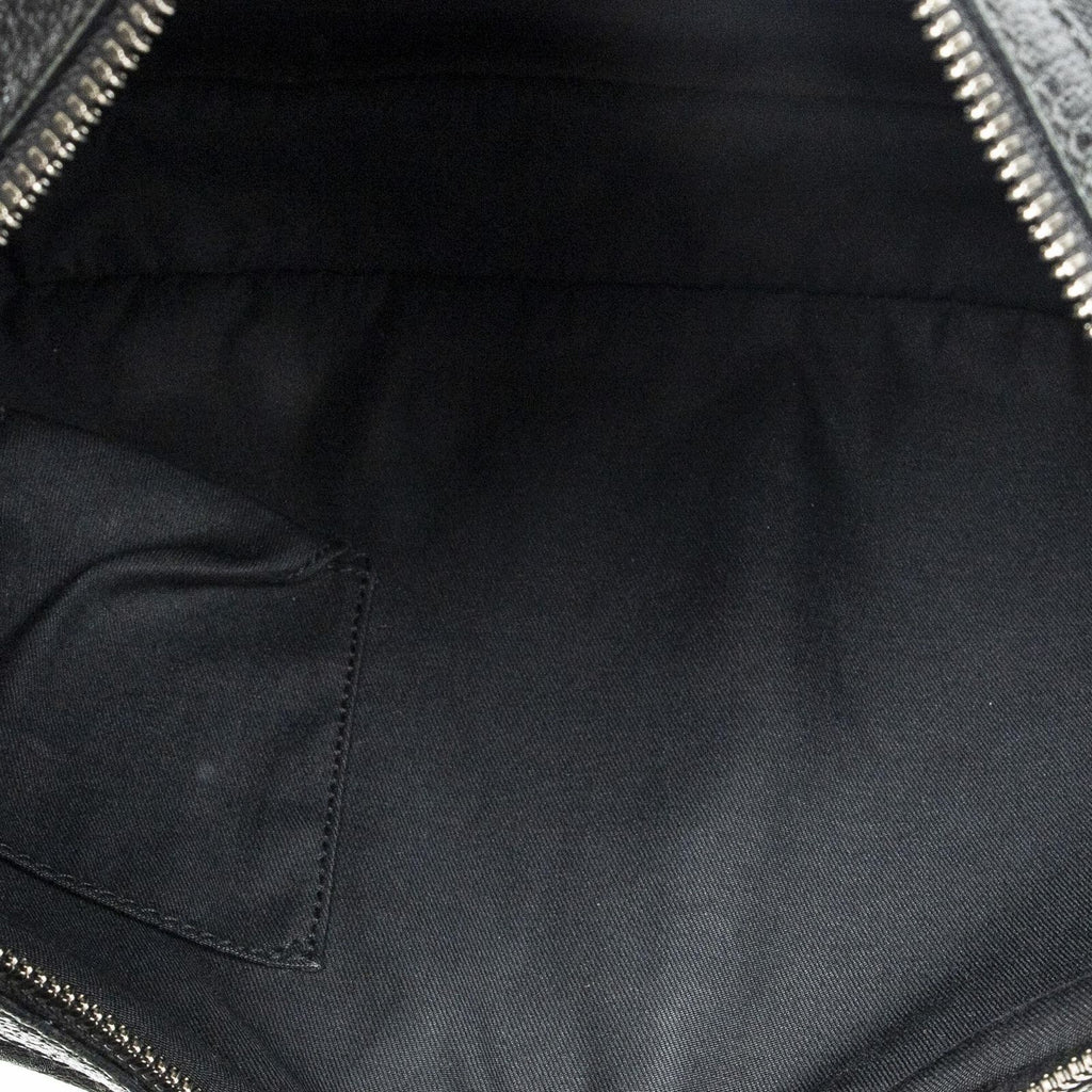 Gucci Round Zip Messenger Black GG Canvas — view 9