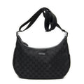Gucci Round Zip Messenger Black GG Canvas