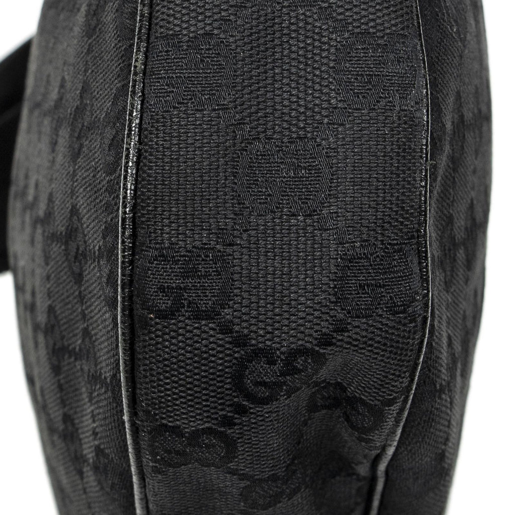 Gucci Round Zip Messenger Black GG Canvas — view 7