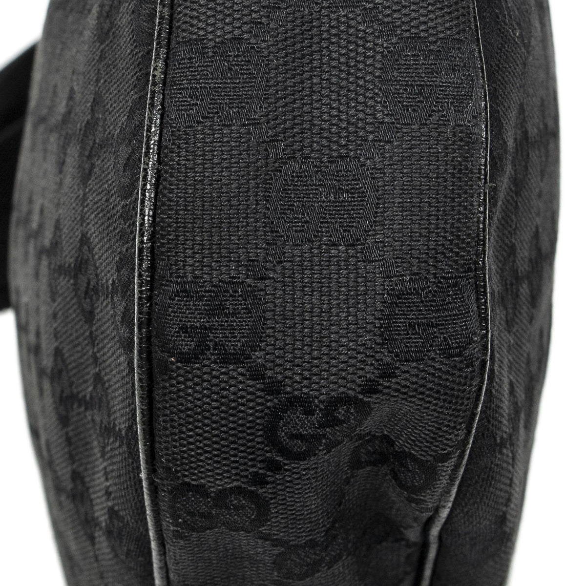 Gucci Round Zip Messenger Black GG Canvas — view 7