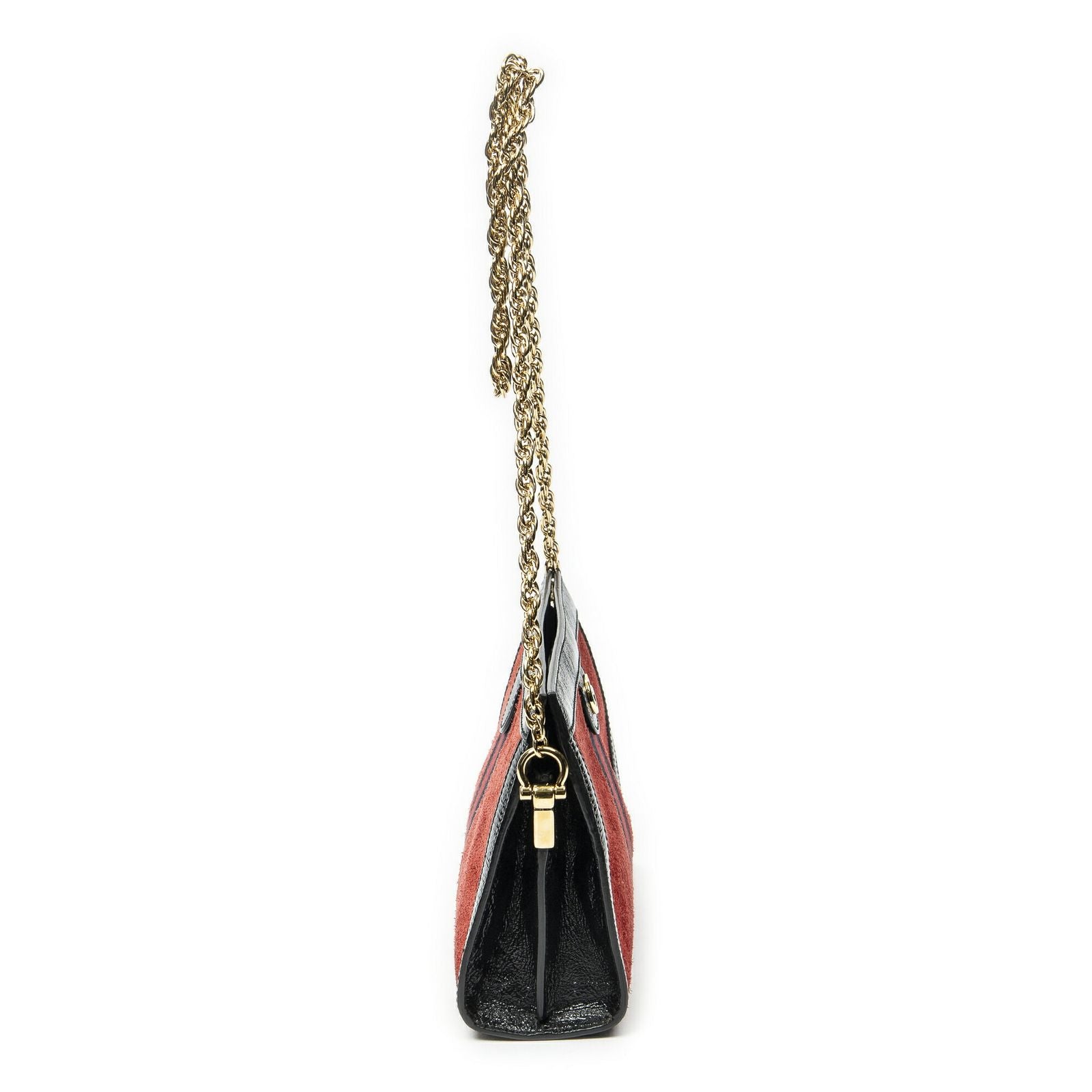 Gucci Small GG Ophidia Red Black Suede Leather Messenger — view 4