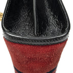 Gucci Small GG Ophidia Red Black Suede Leather Messenger — view 8